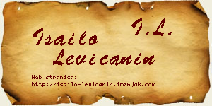 Isailo Levičanin vizit kartica